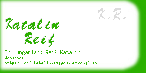 katalin reif business card